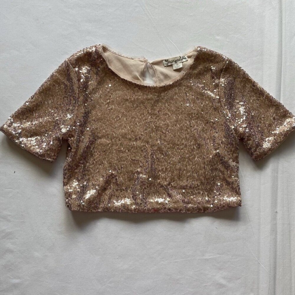 Knitworks Sequins Cropped Top Size 10 - Picture 2 of 6